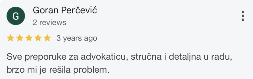 najbolji advokat za radno pravo dusica glisovic